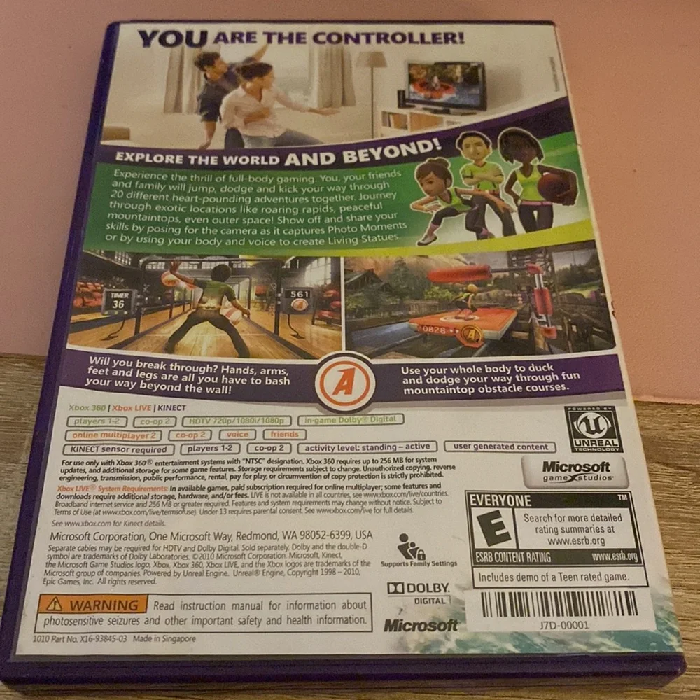 Kinect adventures game